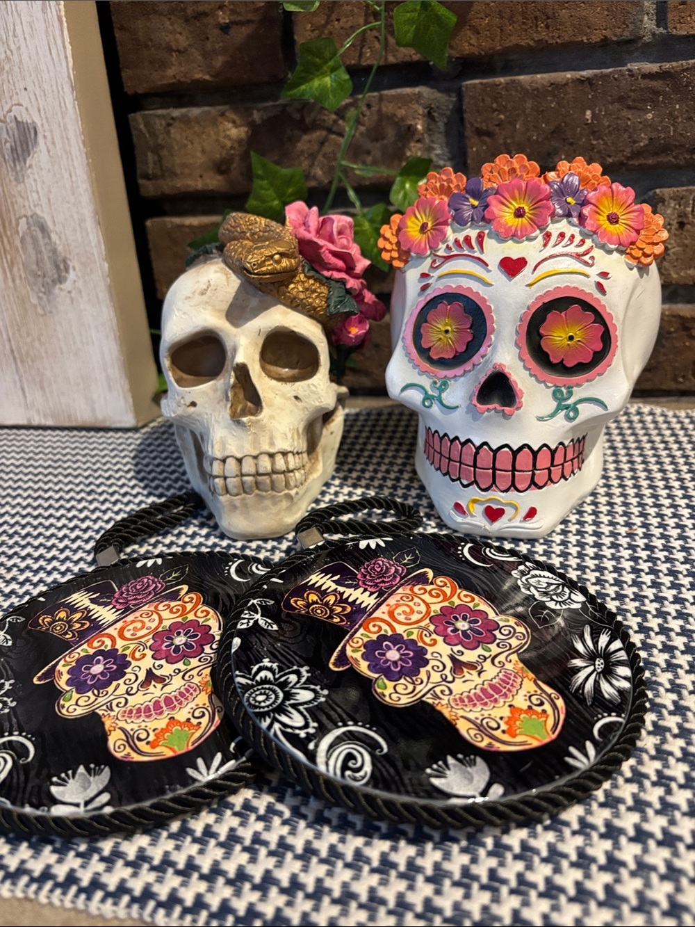 Day of the Dead Decorative Trivets and Ceramic Accents